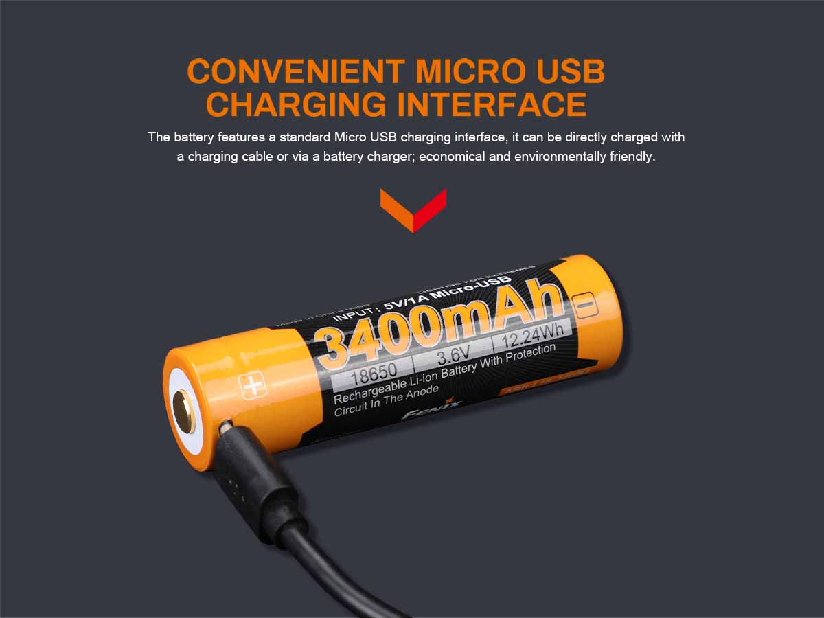 ARB-L18-3400U Built-in USB Rechargeable Battery