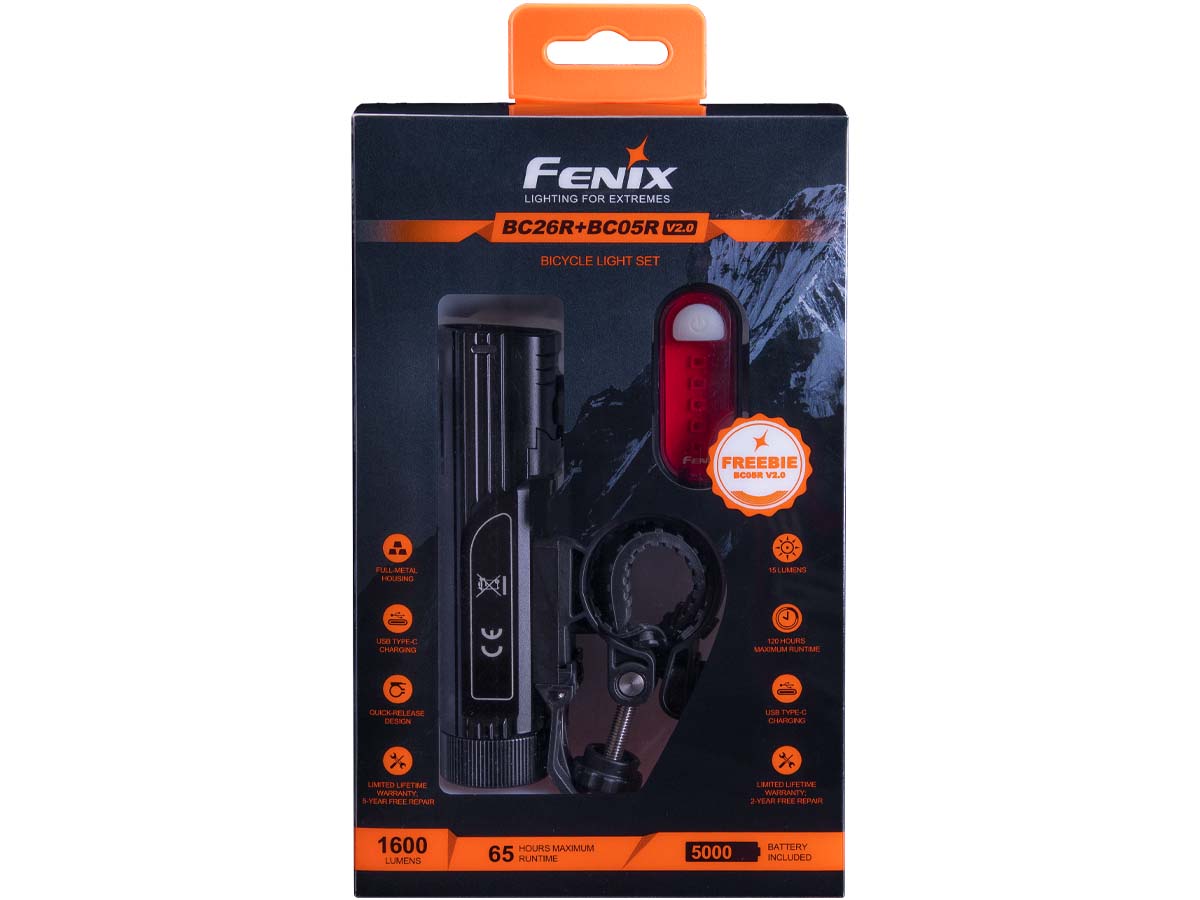 fenix bc26r plus bc05r bike light gift package