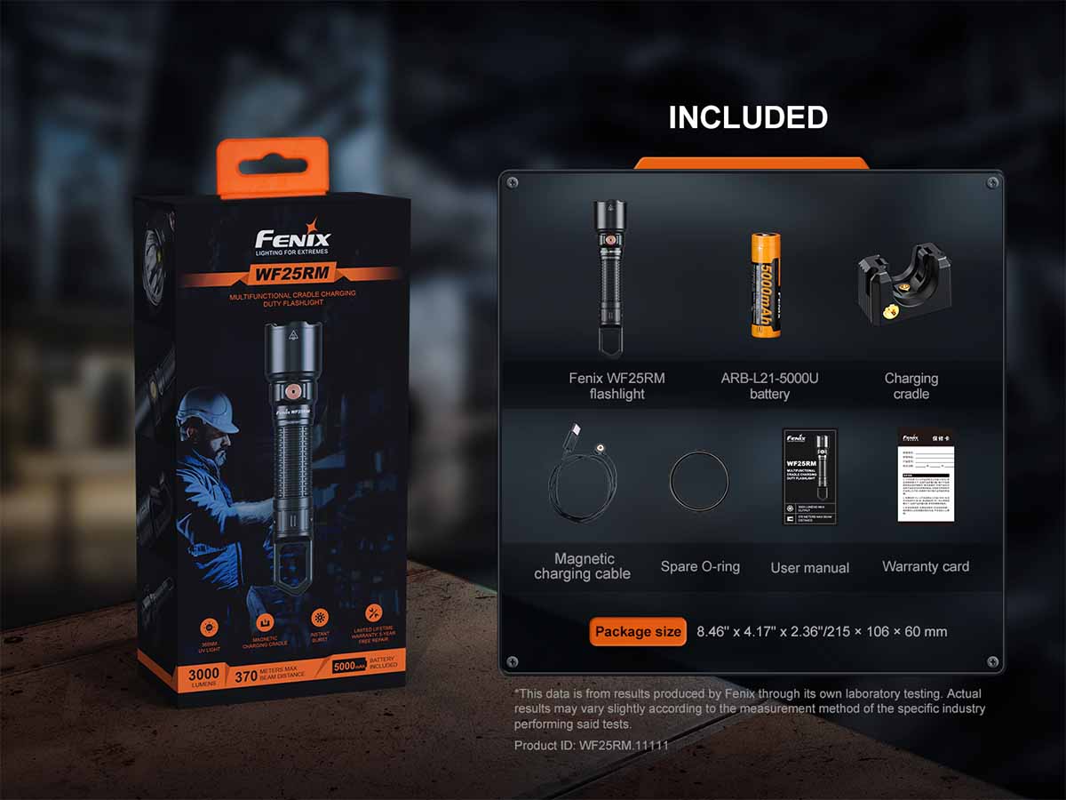 packaging fenix wf26r work flashlight 