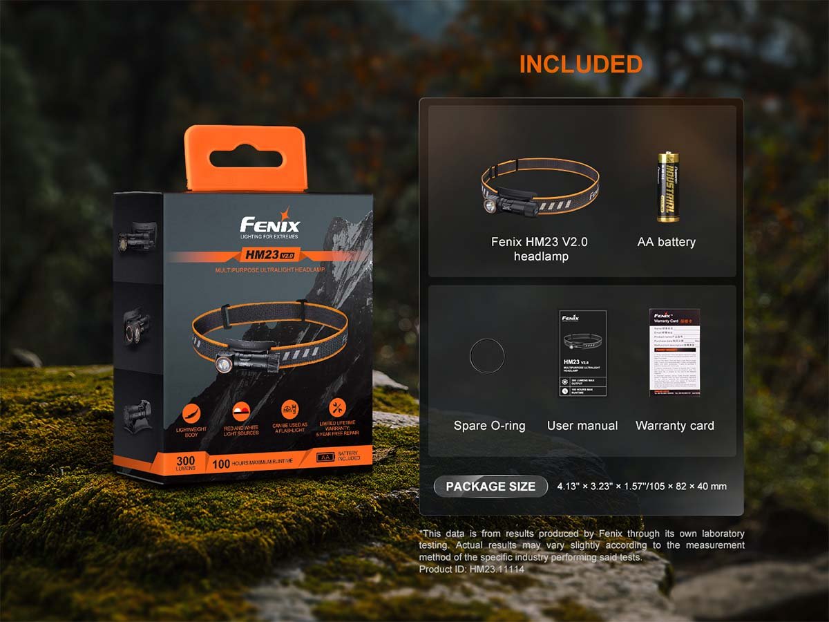 Fenix HM23 V2.0 AA-Powered Headlamp