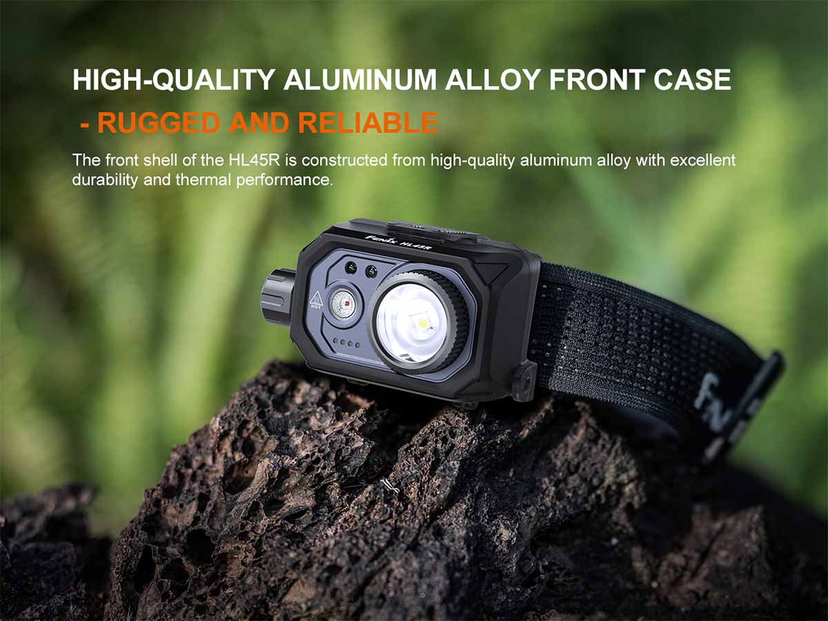 aluminum alloy fenix hl45r rechargeable headlamp