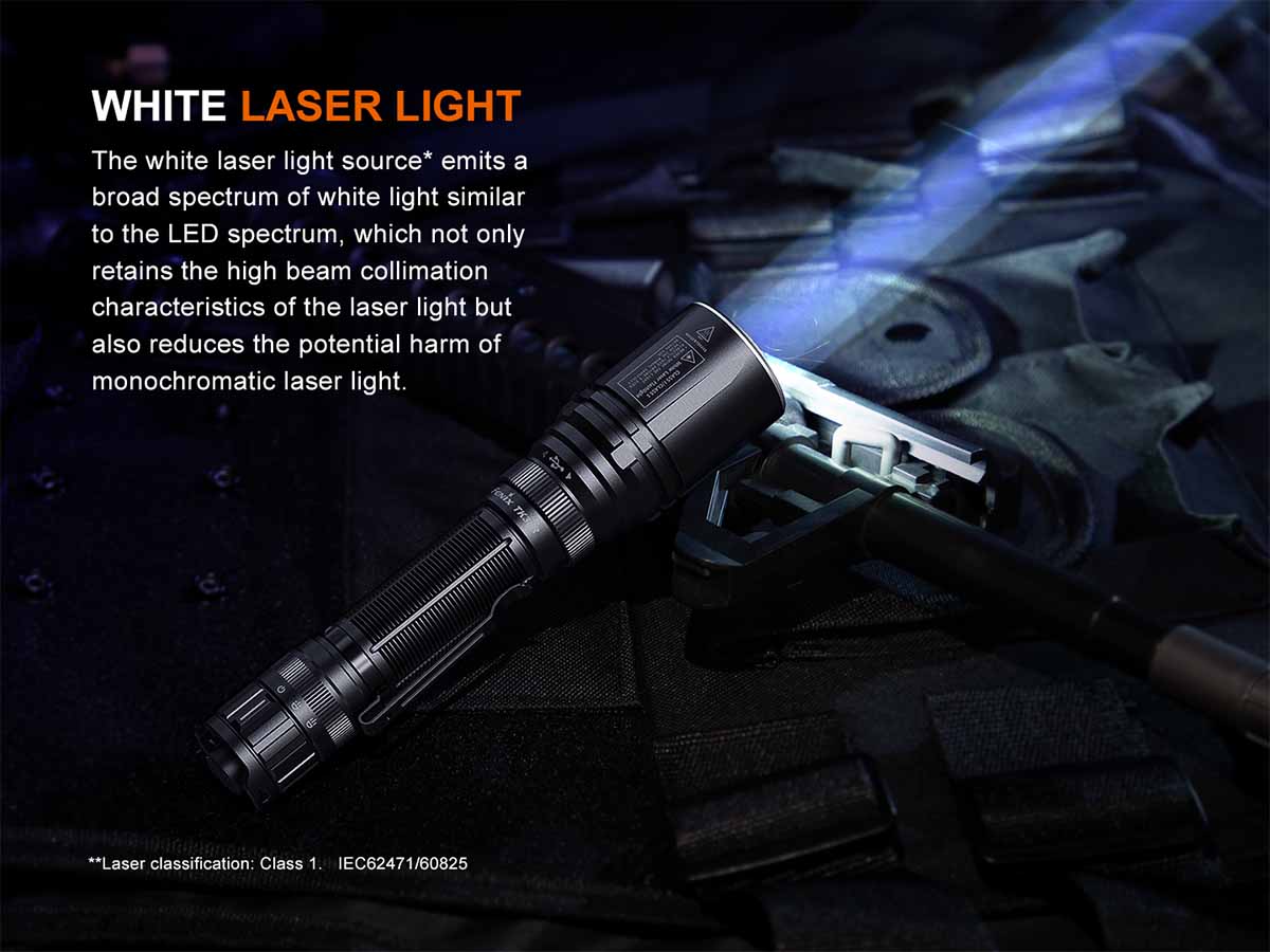 fenix tk30r white laser flashlight beam class one