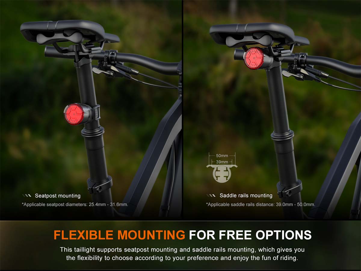 fenix bc06r bike taillight post mounting options