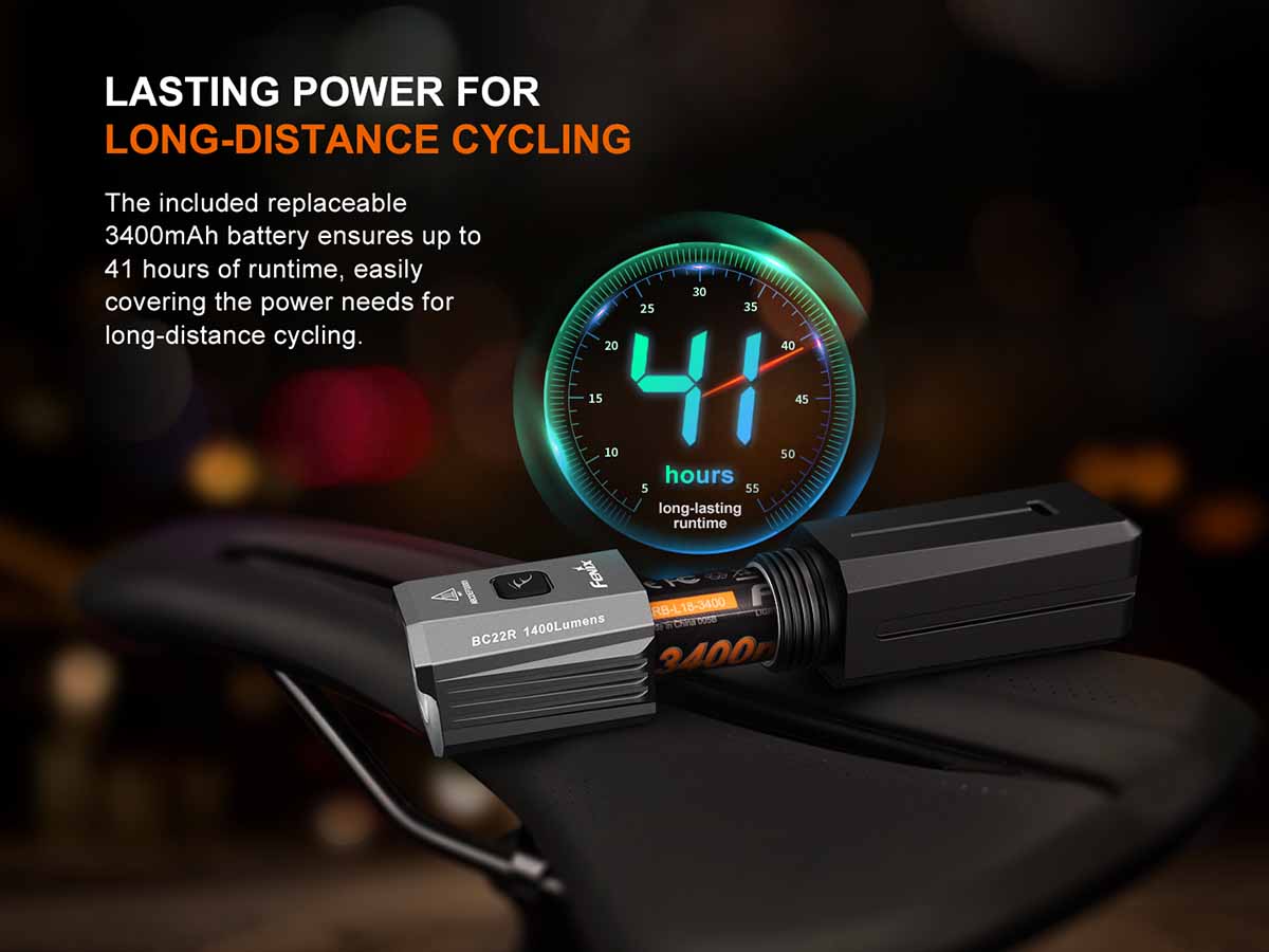 battery fenix bc22r rechargeable bike light