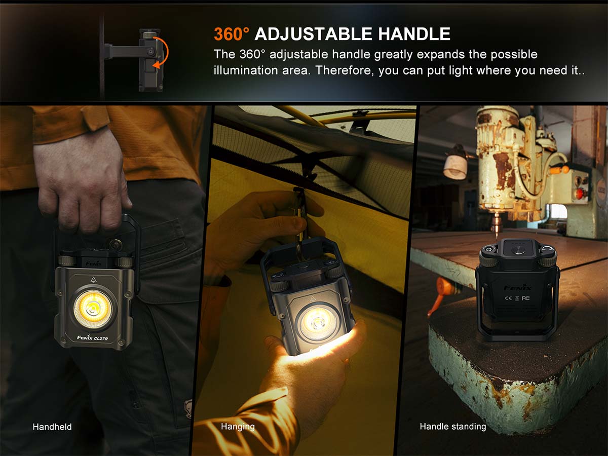 fenix cl27r rechargeable lantern adjustable handle