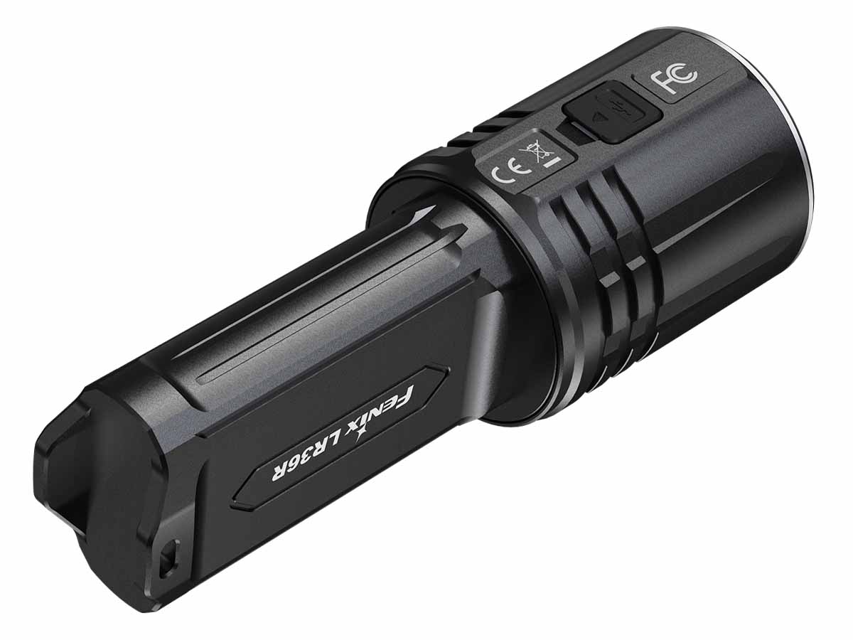 fenix lr36r flashlight back side