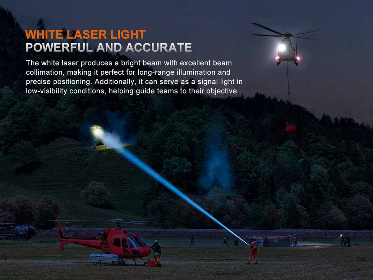 white laser flashlight fenix lr36r