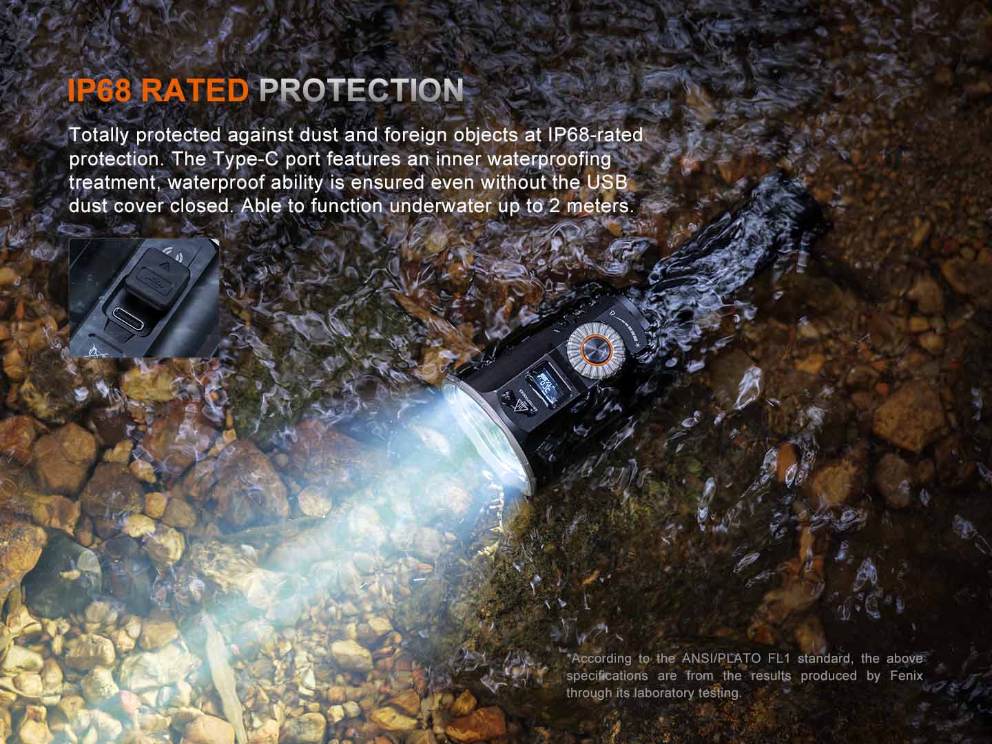 fenix lr36r flashlight waterproof