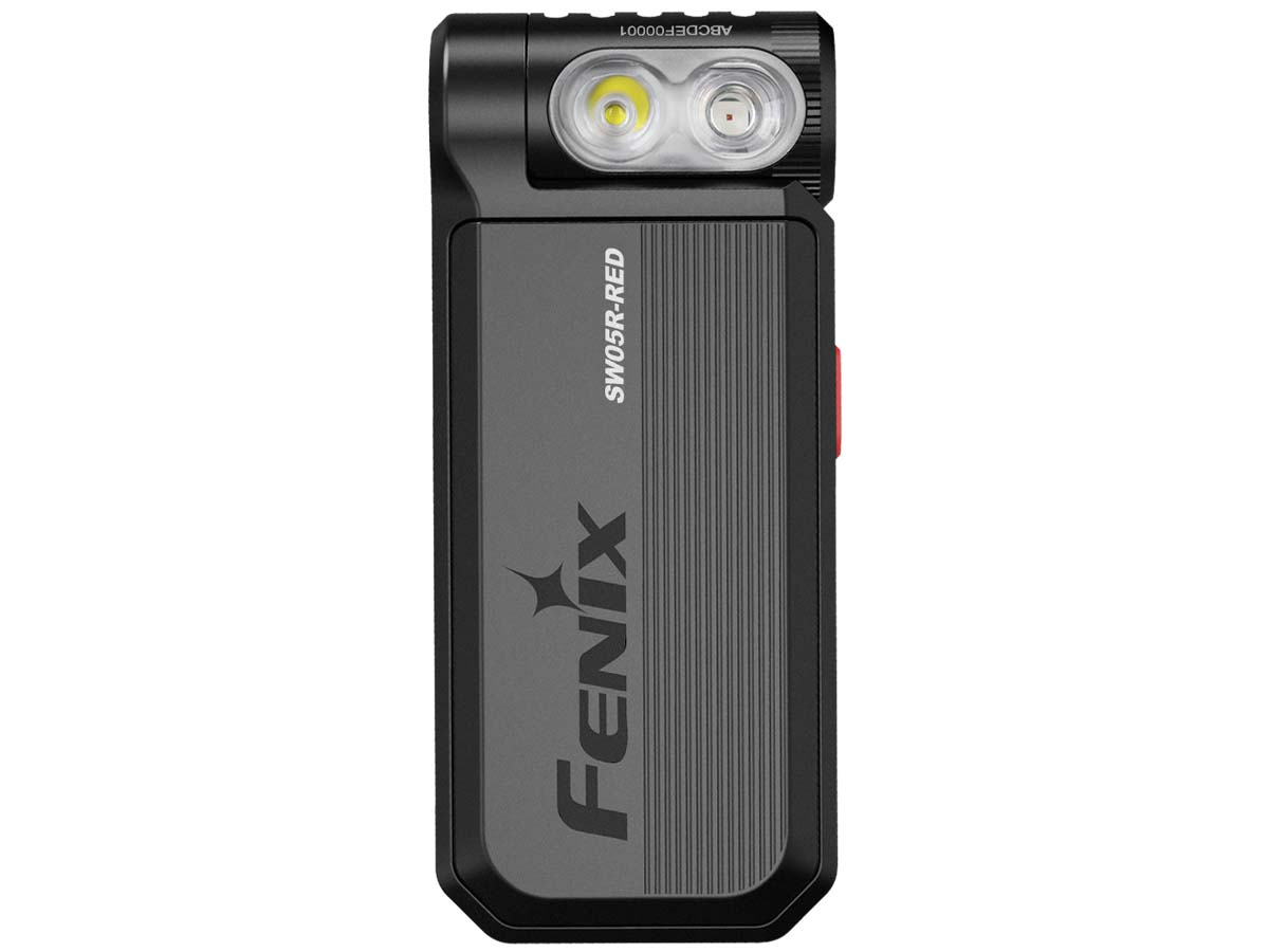 fenix sw05r uv clip on flashlight front