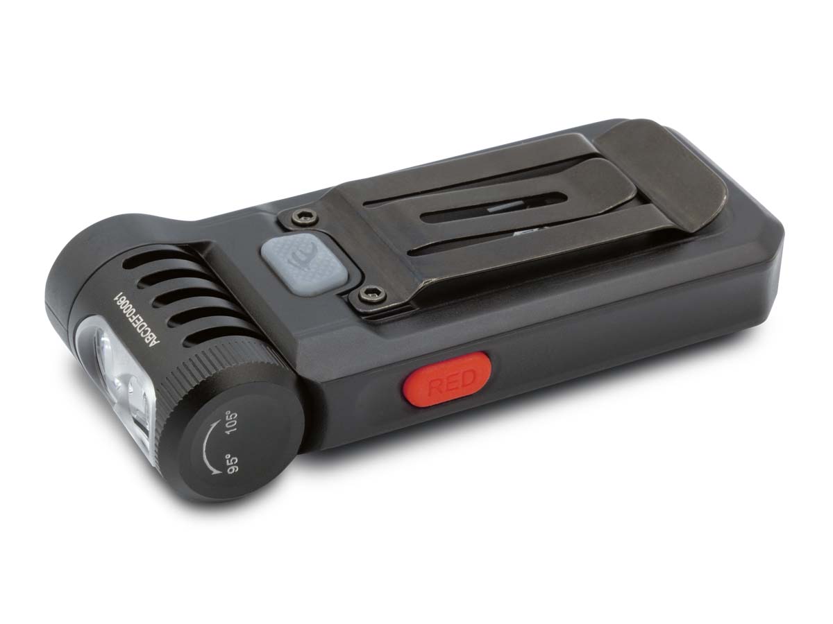 fenix sw05r red clip on flashlight