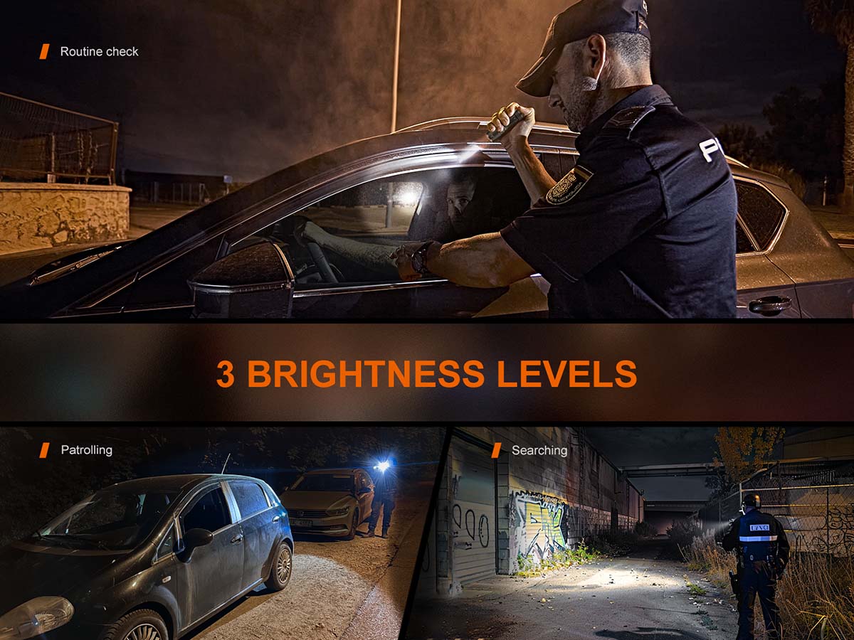 fenix tk05r tactical edc flashlight brightness levels