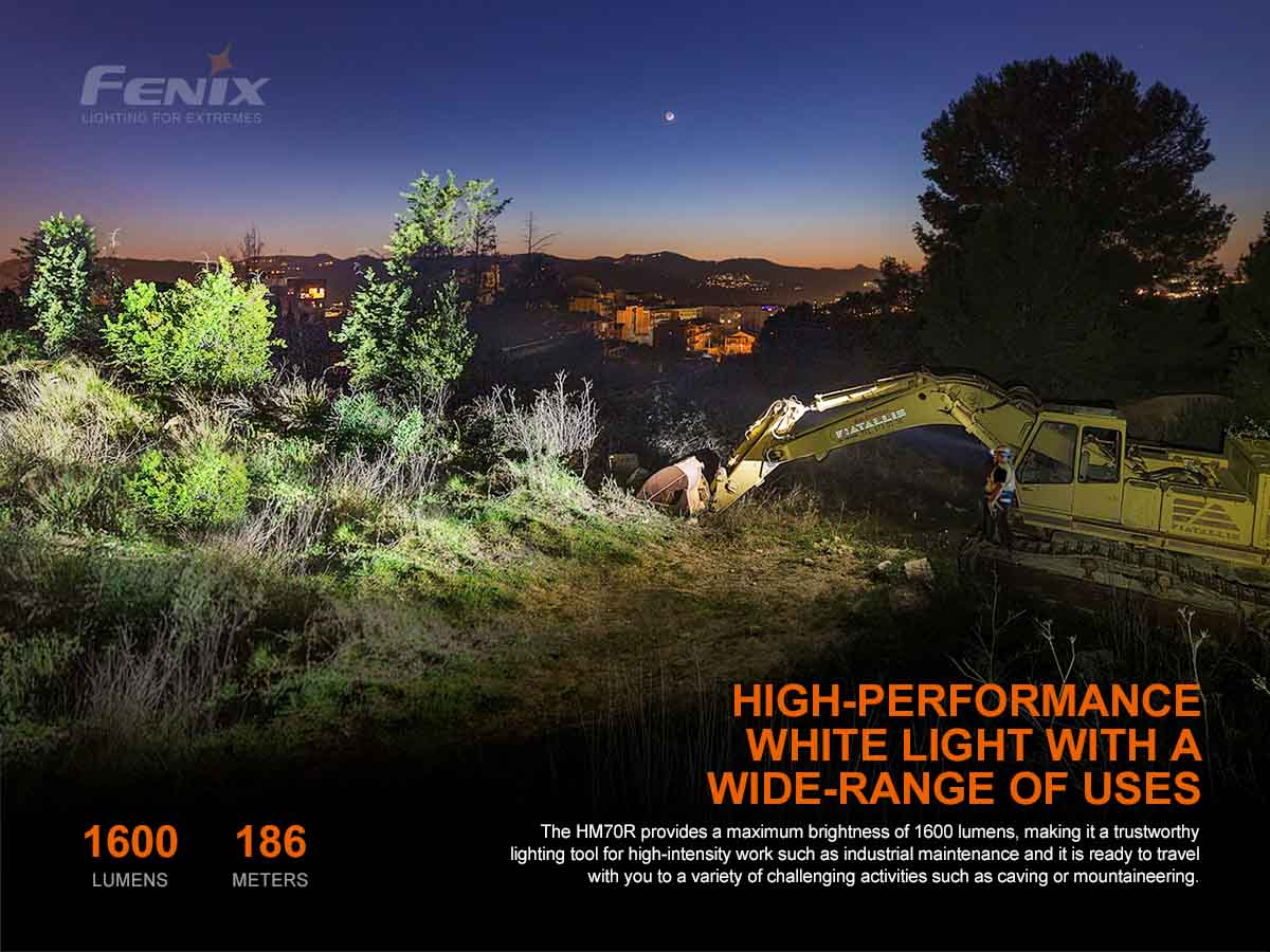 Fenix HM70R Rechargeable Headlamp 1600 Lumens Fenix Lighting