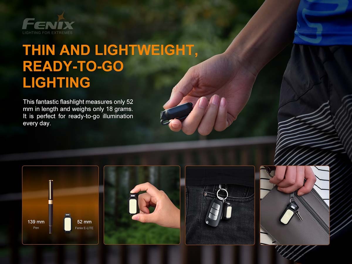 compact size fenix mini lite compact edc flashlight