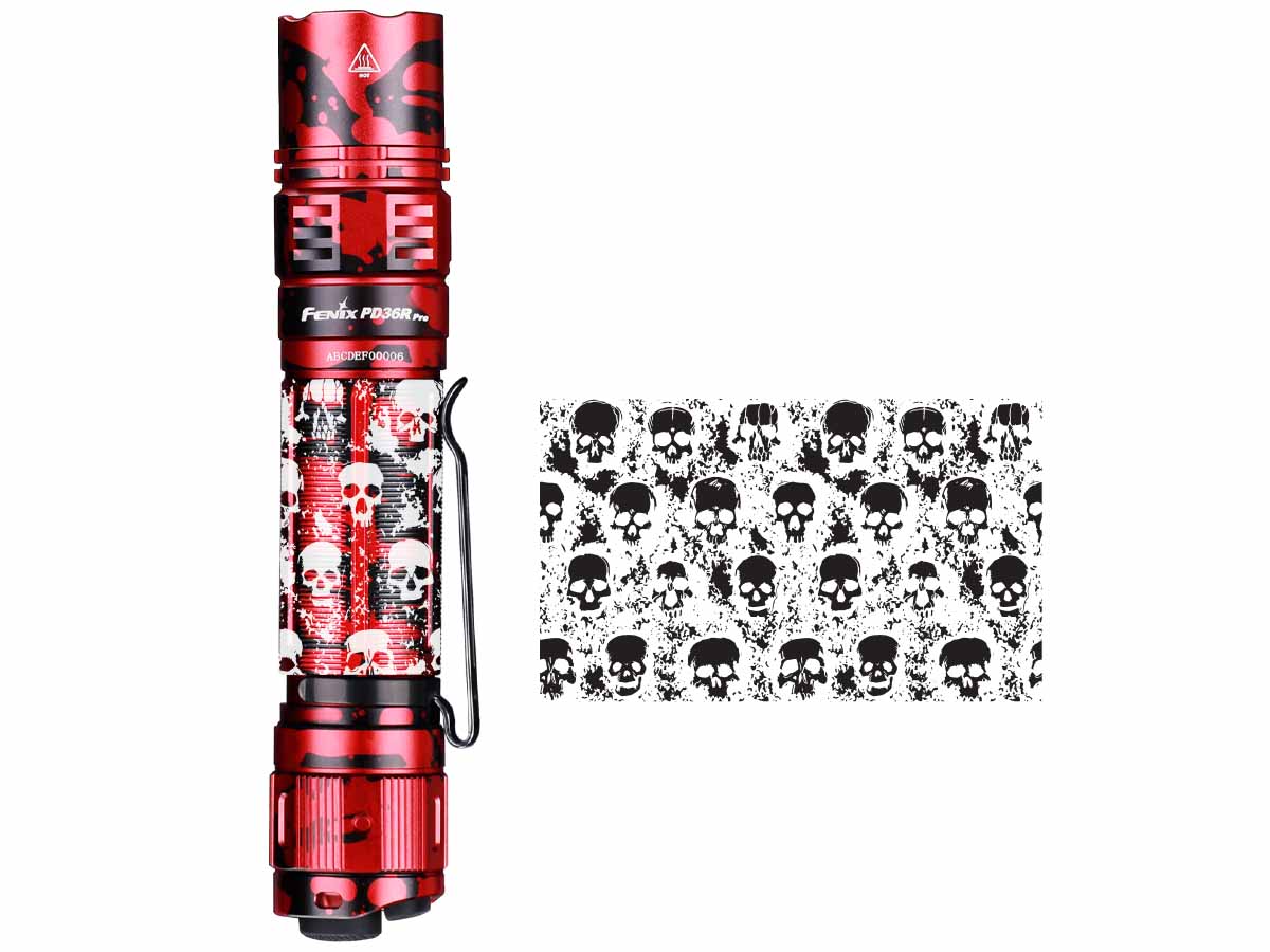 Fenix PD36R PRO Red Camo Flashlight with Special Edition Engraved Design