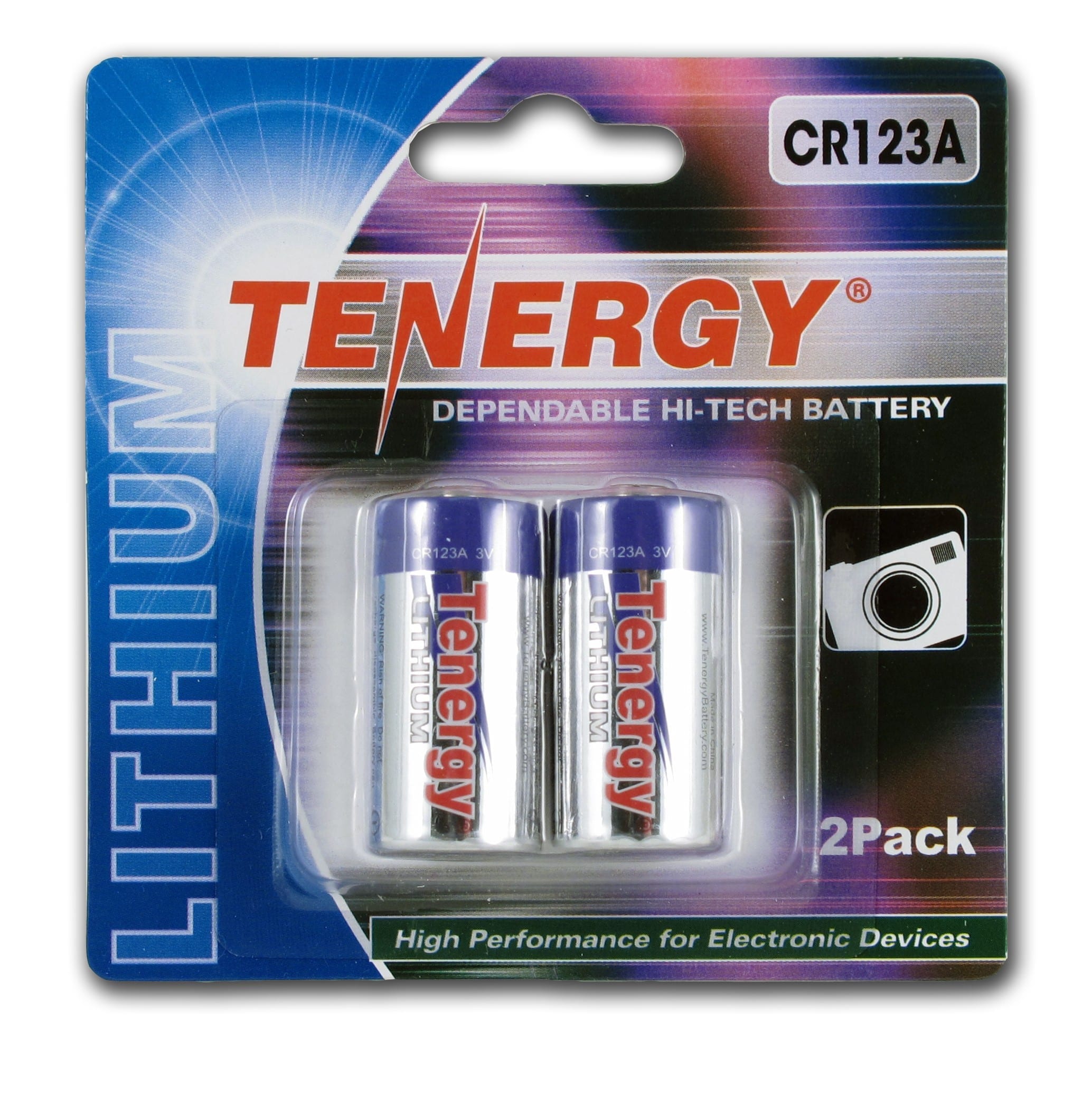 CR123A Lithium Batteries 1500 mAh - pack of 2